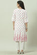 Sky Blue Cotton Straight Kurta image number 4