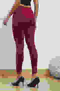 Maroon Cotton Blend Fitted Anklet image number 5