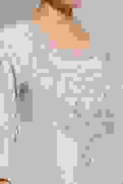 Beige Cotton Linen Yarn-Dyed Embroidered Straight Suit Set image number 1