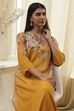 Mustard Yellow Floral Straight Kurta Set image number 7