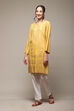 Yellow Rayon Straight Printed Kurta image number 2