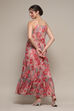 Coral Polyester Tiered Dress image number 4