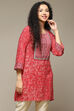 Aqua Blue Rayon Printed Kurti image number 4