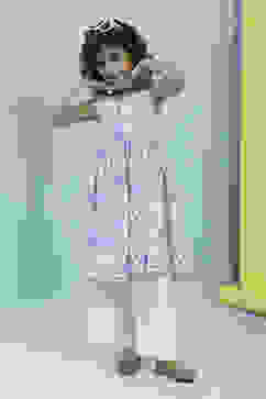 Cream-Colored Cotton Floral Gathered Kurta Set image number 0