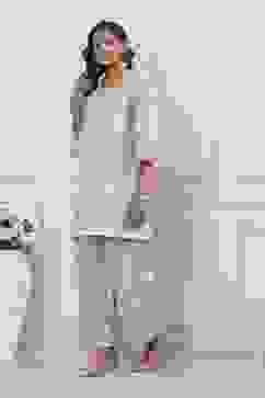 Pink Cotton Printed Straight Kurta Set image number 3