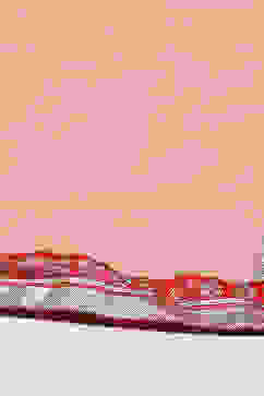 Orange Polyester Front Open Printed Suit Set image number 3