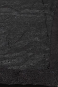 Rohit Bal Black Cotton Silk Anarkali Printed Suit Set image number 3