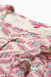 Pink And Cream Straight Cotton Printed Top image number 1