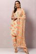 Yellow Viscose Straight Kurta Salwar Pants Suit Set image number 0