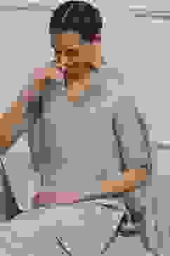 Light Green Cotton Dyed Straight Suit Set image number 7