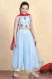 Sky Blue Cotton Lehenga Set image number 4