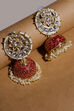 Blue Kundan Jhumkas image number 2