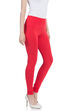 Red Cotton And Art Silk Leggings image number 3