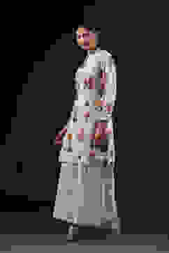 Rohit Bal Off White Cotton Silk Straight Printed Kurta Set image number 7