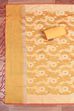 Mustard Poly Silk Banarasi Unstitched Suit Set image number 3