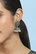 Green Stone-Studded Oxidised Jhumkas image number 1
