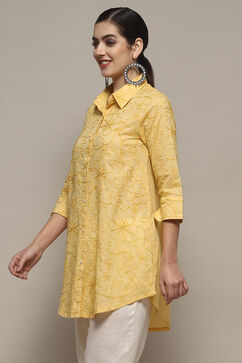 Yellow Rayon Straight Kurti image number 4