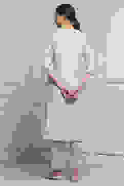 Aqua Viscose Blend Printed Straight Suit Set image number 4