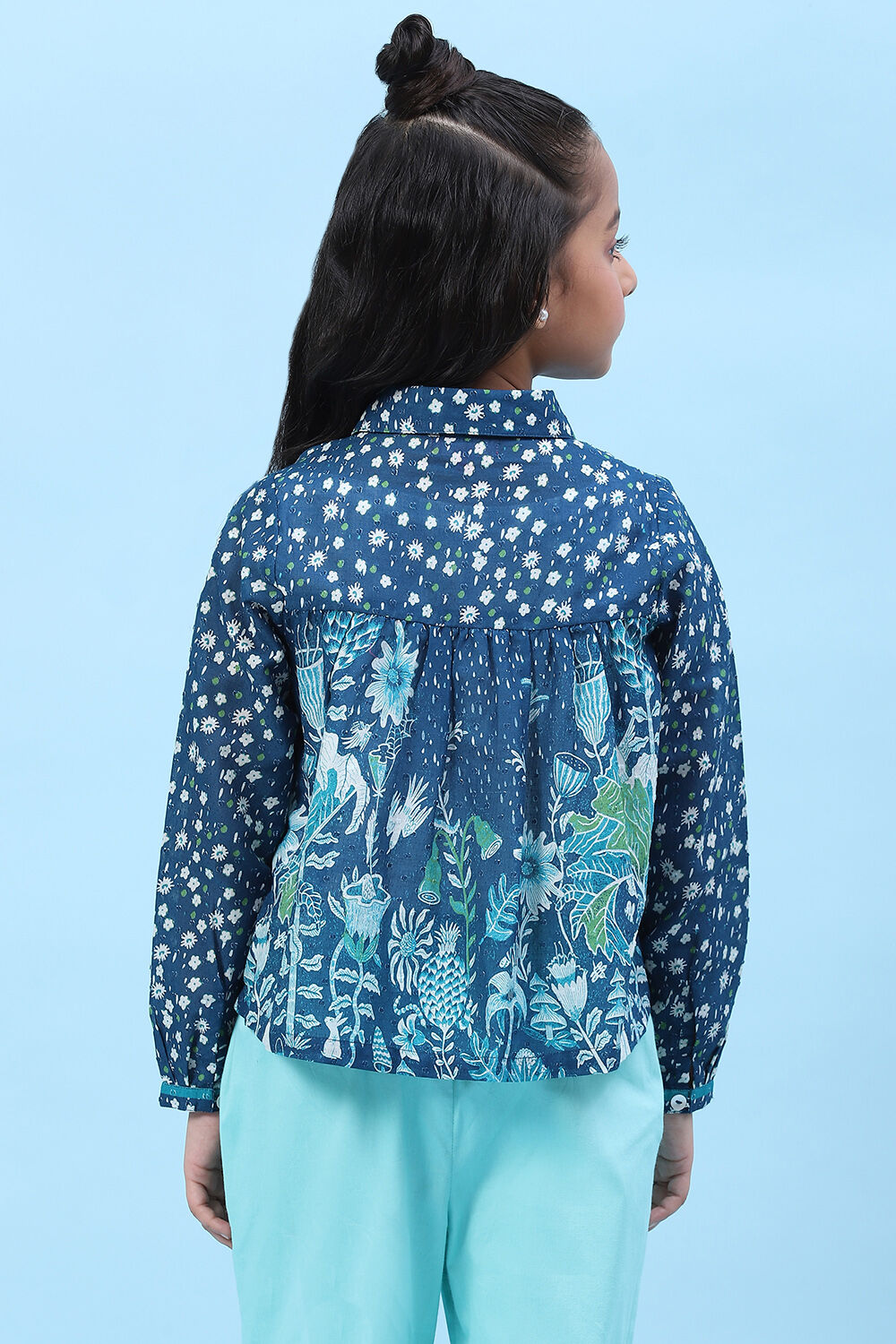 Blue Cotton Shirt image number 4