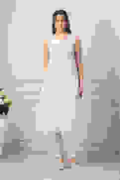 Yellow Cotton Gathered Suit Set image number 6