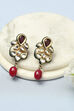 Red Kundan Festive Drop & Danglers image number 0