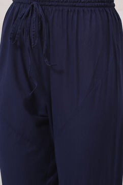 Rohit Bal Blue Cotton Silk Straight Yarndyed Suit Set image number 2
