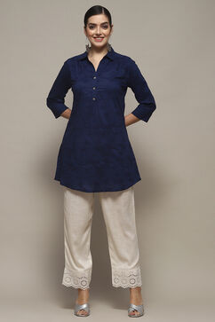 Indigo Cotton Straight Top image number 0