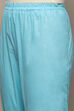 Blue Cotton Blend Digital Print Unstitched Suit Set image number 3