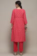 Coral Rayon Gathered Suit Set image number 5
