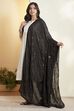 Black Mirror Work & Sequined Dupatta image number 3