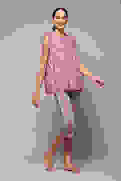 Purple Rayon Printed 2 Piece Sleepwear Set image number 5