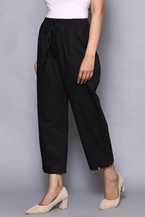 Buy Black Cotton Solid Pant (Pants) for INR799.00 | Biba India
