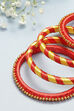 Yellow Red Kids Bangles image number 1