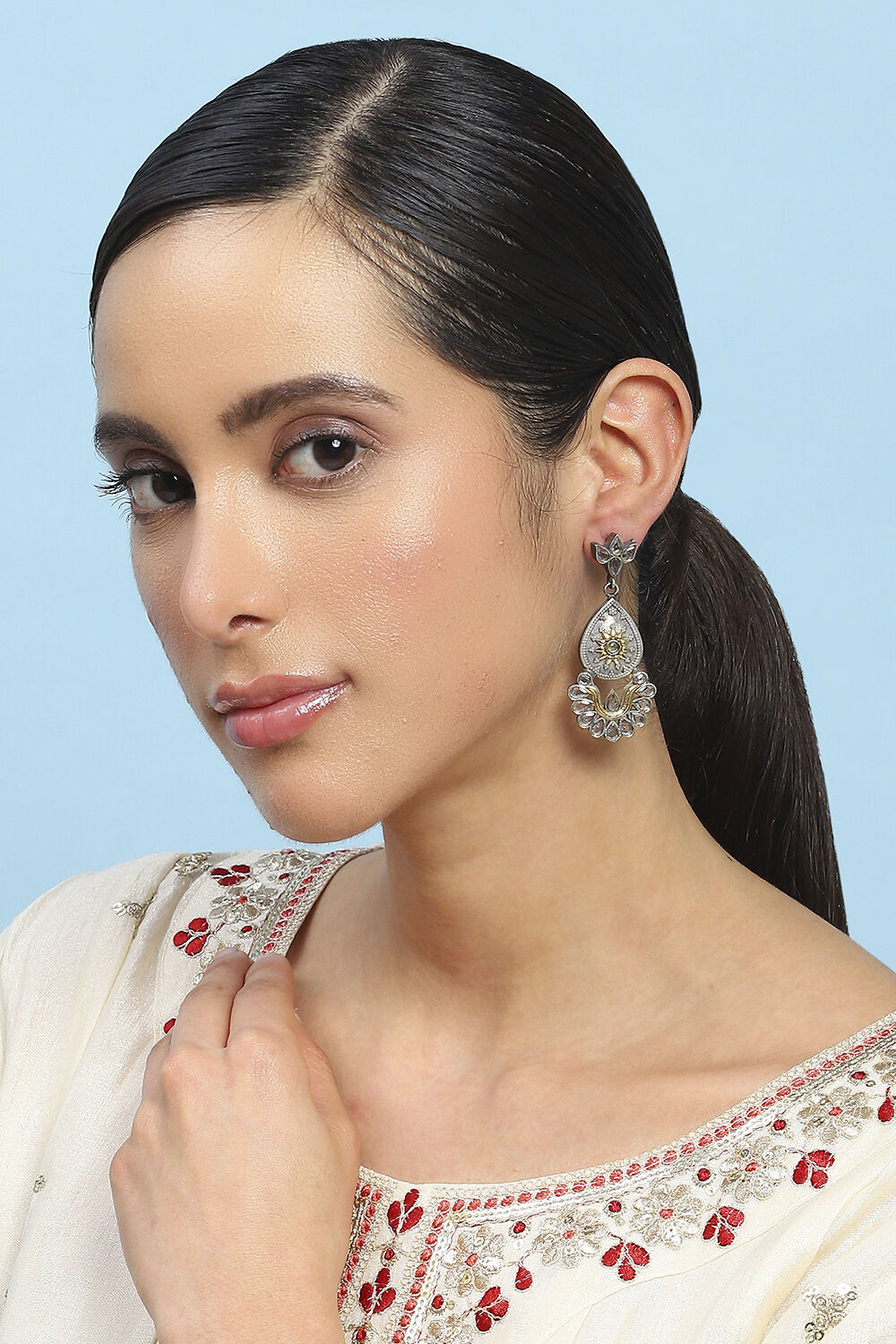 Oxidised Gold Brass Drop & Danglers image number 3