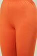 Camel Cotton Blend Solid Churidar image number 1