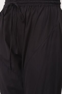 Rohit Bal Black Cotton Silk Anarkali Yarndyed Suit Set image number 2