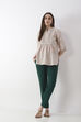 Blue Cotton Slim Pants image number 0