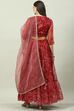 Red Art Silk Lehenga Set image number 4