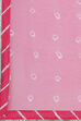 Pink Cotton Screen Print Unstitched Suit Set image number 7