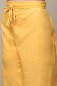 Mango Cotton Blend Gathered Kurta Palazzo Suit Set image number 3
