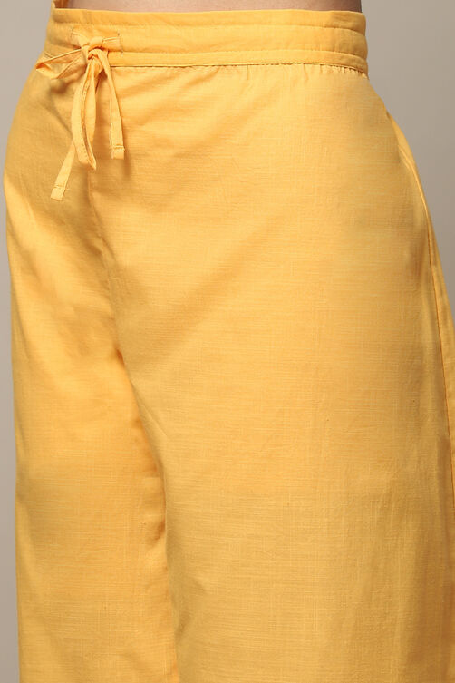 Mango Cotton Blend Gathered Kurta Palazzo Suit Set image number 3