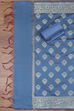 Red Cotton Printed Embroidered Unstitched Suit Set image number 3