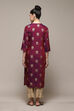 Pink & Purple Poly Viscose Straight Printed Kurta image number 4