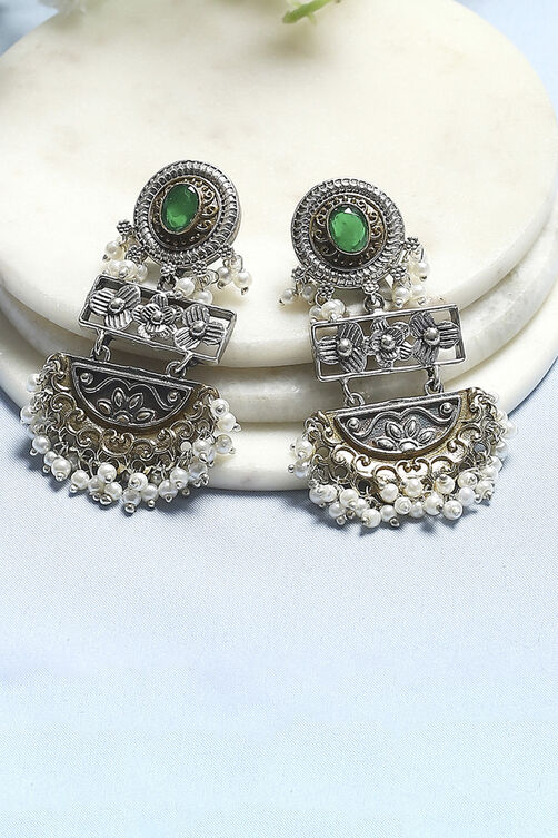 Green Brass Drop & Danglers image number 0