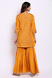 Yellow Art Silk Kurta Garara Suit Set image number 5
