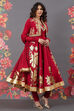 Rohit Bal Off White Cotton Silk Anarkali Printed Suit image number 6