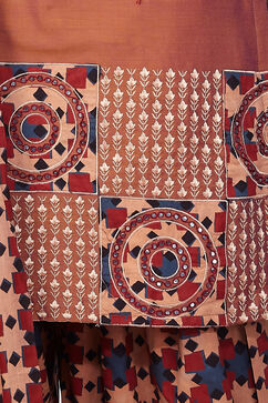 Copper Chanderi Easy Stitch Suit Set image number 2