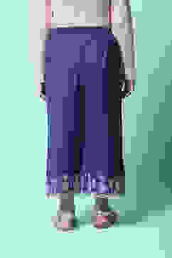 Blue Cotton Pant image number 4