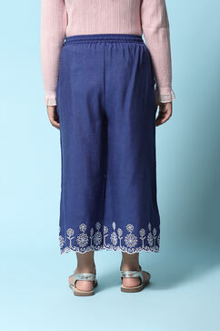 Blue Cotton Pant image number 4