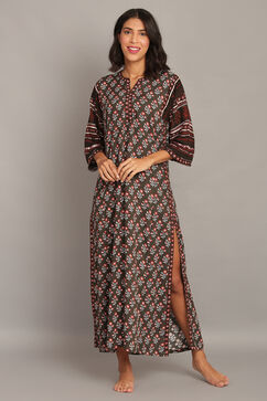 Brown Cotton Straight Printed Sleepwear image number 0